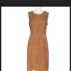 J Peterman Real Suede Dress